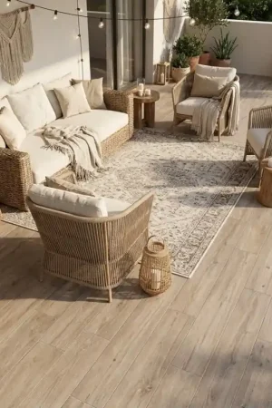 Carrelage IRATI TAUPE 20x120 cm Effet Bois antidérapant R11 Nouvelle Collection